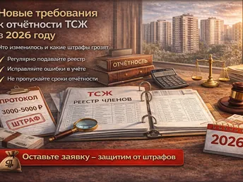 Новые требования к отчётности ТСЖ в 2026 году: что изменилось и какие штрафы грозят