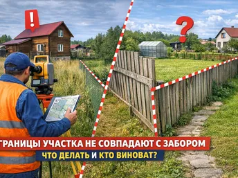 Границы участка не совпадают с забором: что делать и кто виноват?