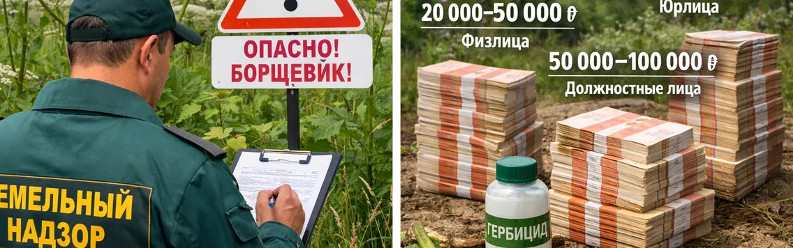 Какие штрафы предусмотрены за борщевик на участке в разных регионах России