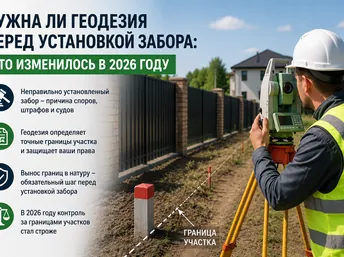Нужна ли геодезия перед установкой забора: что изменилось в 2026 году