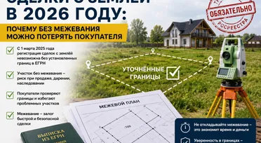 Сделки с землёй в 2026 году: почему без межевания можно потерять покупателя