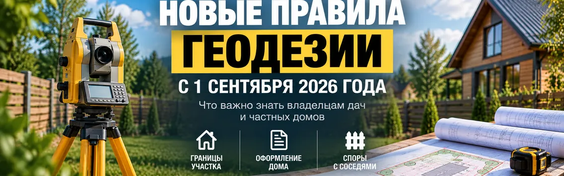 Геодезия по новым правилам с 1 сентября 2026 года: что нужно знать владельцу дачи или частного дома