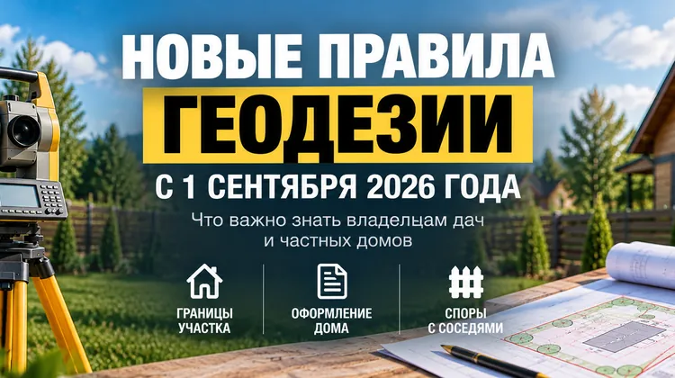 Геодезия по новым правилам с 1 сентября 2026 года: что нужно знать владельцу дачи или частного дома