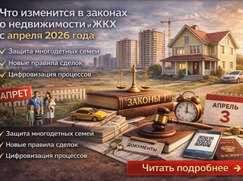 Что изменится в законах о недвижимости и ЖКХ с апреля 2026 года