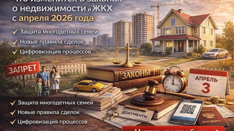 Что изменится в законах о недвижимости и ЖКХ с апреля 2026 года