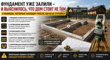 Фундамент уже залили — и выяснилось, что дом стоит не там: 5 ошибок, которые находят после начала стройки