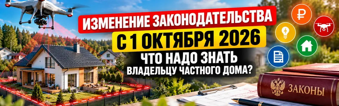 Дроны над участками, новые тарифы и проверки: что изменилось для владельцев частных домов с 1 октября 2026 года