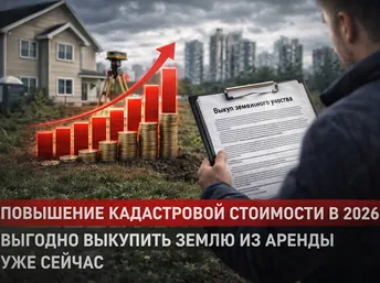 Повышение кадастровой стоимости в 2026 году: почему выгодно выкупить землю из аренды прямо сейчас