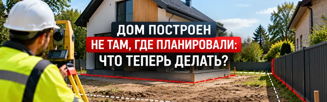 Дом построен не там, где планировали: что теперь делать?